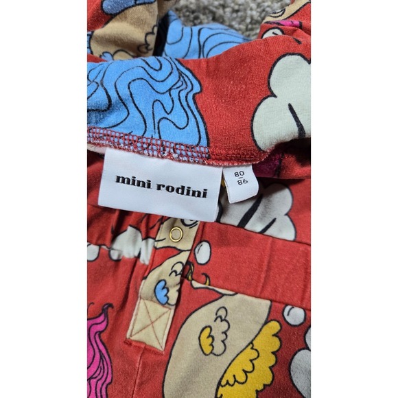 Mini Rodini Seahorse Playsuit Romper Red Size 80/86 (9-18M) - Picture 7 of 12